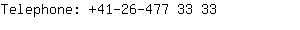 Telephone: 41-26-477 3....