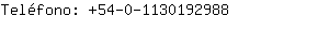 Teléfono: 54-0-113019....