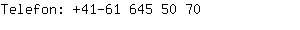 Telefon: 41-61 645 5....
