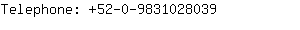 Telephone: 52-0-983102....