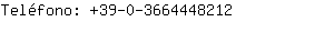 Teléfono: 39-0-366444....