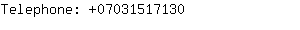 Telephone: 0703151....