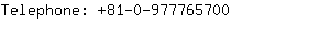 Telephone: 81-0-97776....