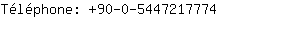 Téléphone: 90-0-544721....