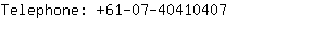 Telephone: 61-07-4041....