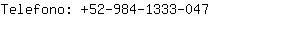 Telefono: 52-984-1333....