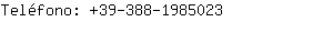 Teléfono: 39-388-198....