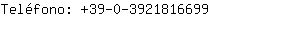Teléfono: 39-0-392181....