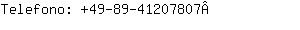 Telefono: 49-89-412078....