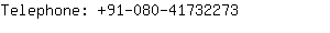 Telephone: 91-080-4173....