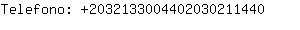 Telefono: 203213300440203021....