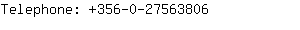 Telephone: 356-0-2756....