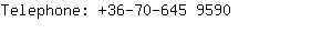 Telephone: 36-70-645 ....