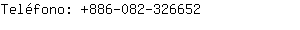 Teléfono: 886-082-32....
