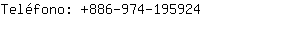 Telfono: 886-974-19....