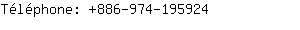 Tlphone: 886-974-19....