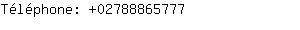 Téléphone: 0278886....
