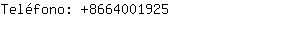 Teléfono: 866400....