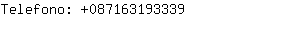 Telefono: 08716319....