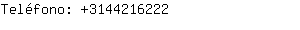 Teléfono: 314421....