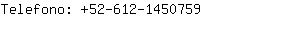 Telefono: 52-612-145....