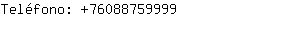 Teléfono: 7608875....