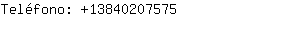 Teléfono: 1384020....