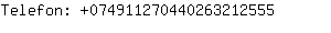 Telefon: 07491127044026321....