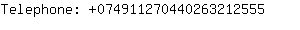 Telephone: 07491127044026321....
