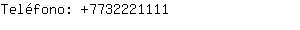 Teléfono: 773222....