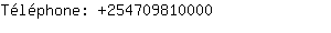 Téléphone: 25470981....