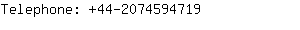 Telephone: 44-207459....