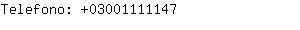 Telefono: 0300111....