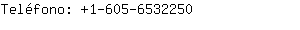 Teléfono: 1-605-653....