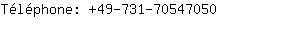 Tlphone: 49-731-7054....