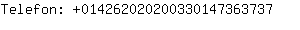 Telefon: 01426202020033014736....