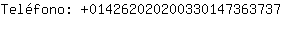 Telfono: 01426202020033014736....