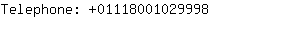 Telephone: 0111800102....