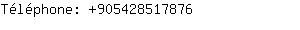 Téléphone: 90542851....