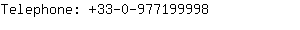 Telephone: 33-0-97719....