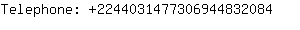 Telephone: 224403147730694483....