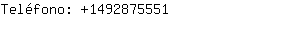 Teléfono: 149287....
