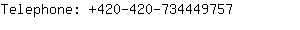 Telephone: 420-420-73444....