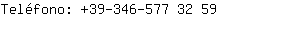 Telfono: 39-346-577 3....