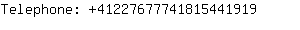 Telephone: 4122767774181544....