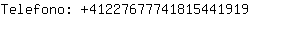 Telefono: 4122767774181544....