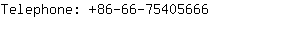 Telephone: 86-66-7540....