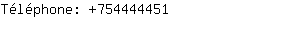 Téléphone: 75444....