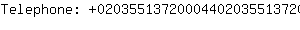 Telephone: 0203551372000440203551....