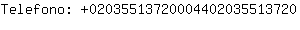 Telefono: 0203551372000440203551....
